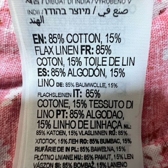 BillaBong x Salty Blonde Upside‎ Skirt Size 30 Color Peach Out Cotton/Linen - Picture 8 of 10